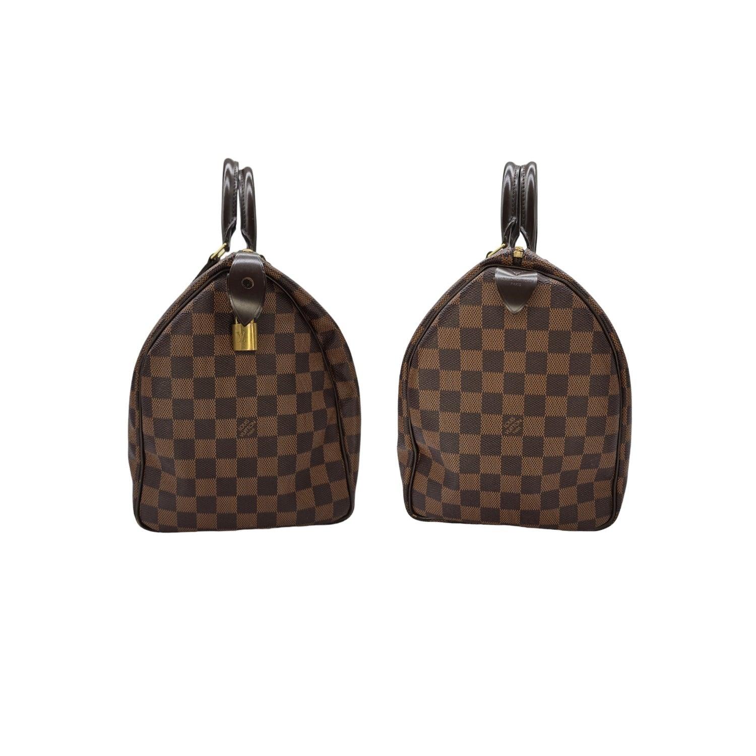 Women's or Men's Louis Vuitton Damier Ebene Canvas Speedy 35 Satchel