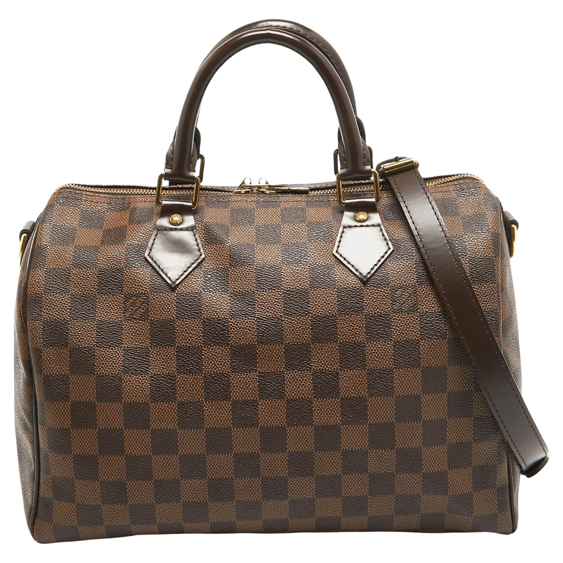 Louis Vuitton Damier Ebene Canvas Speedy Bandouliere 30 Bag