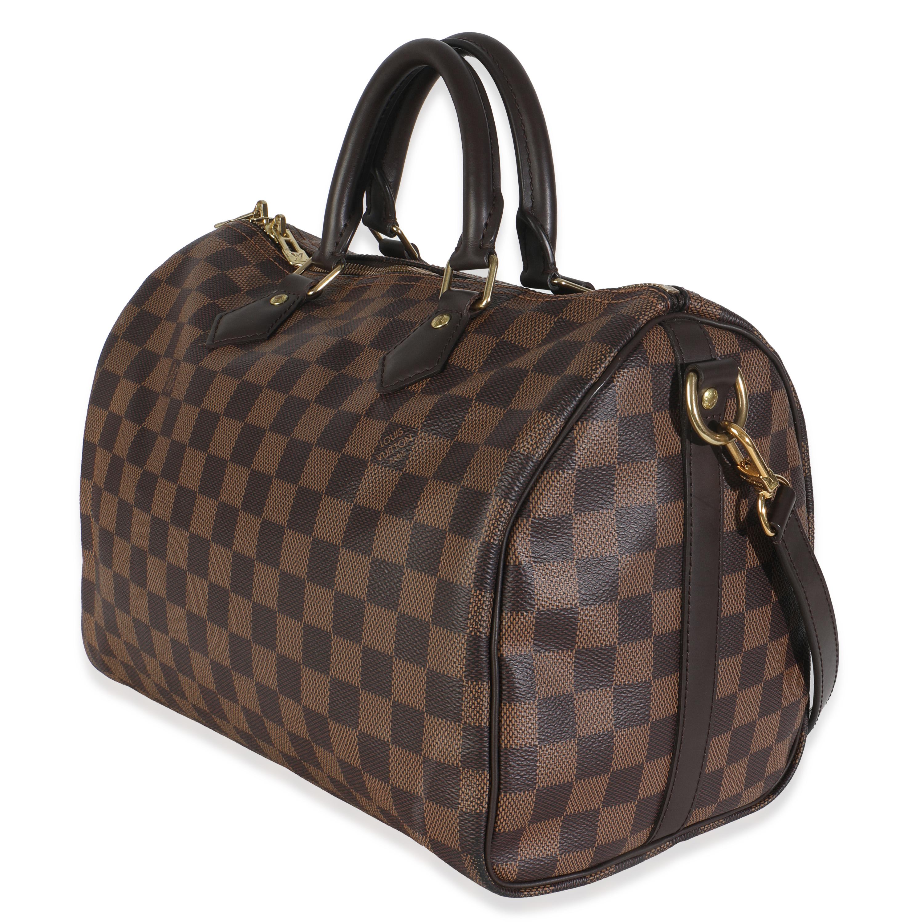 Noir Louis Vuitton Damier Ebene Canvas Speedy Bandouliere 30 en vente