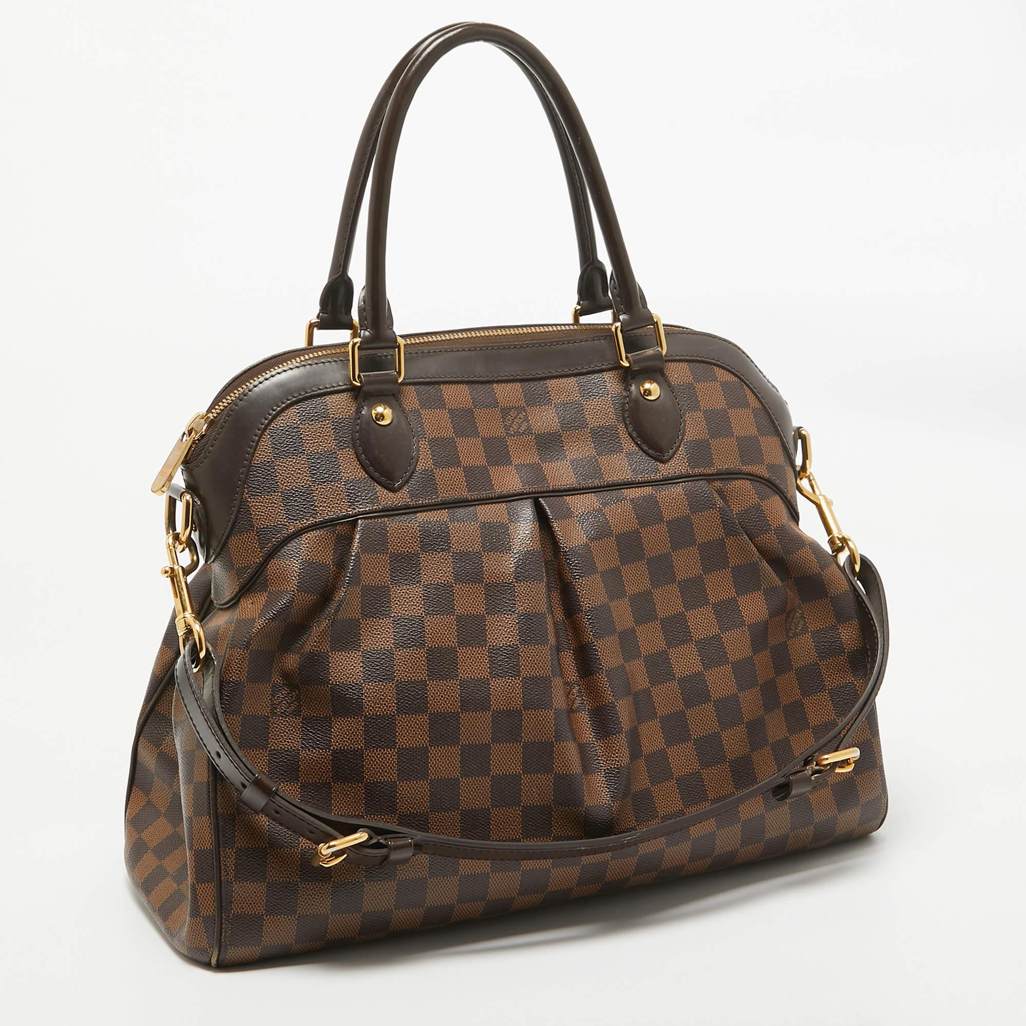 Noir Louis Vuitton - Sac Trevi GM en toile damier ébène