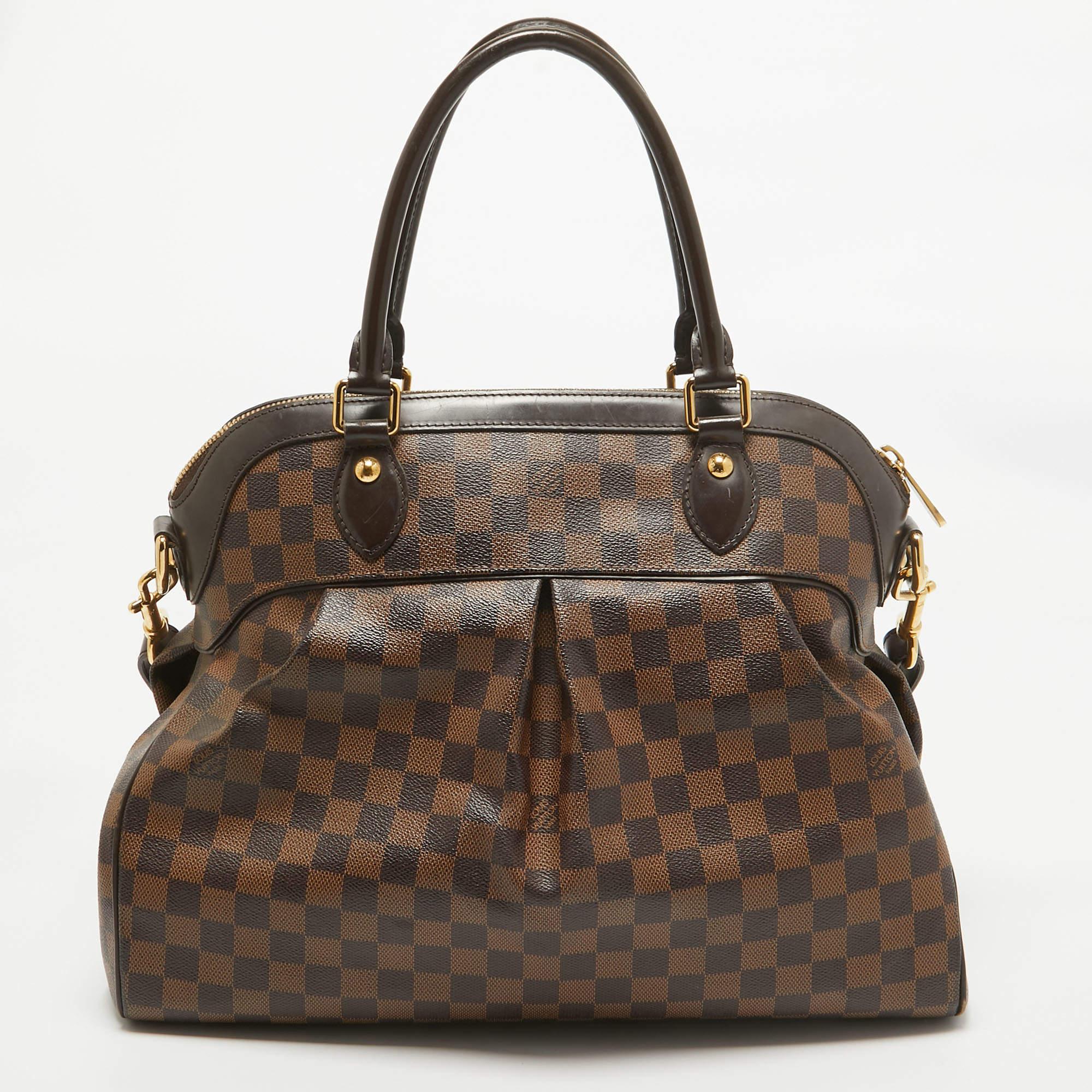 Louis Vuitton - Sac Trevi GM en toile damier ébène Bon état à Dubai, Al Qouz 2