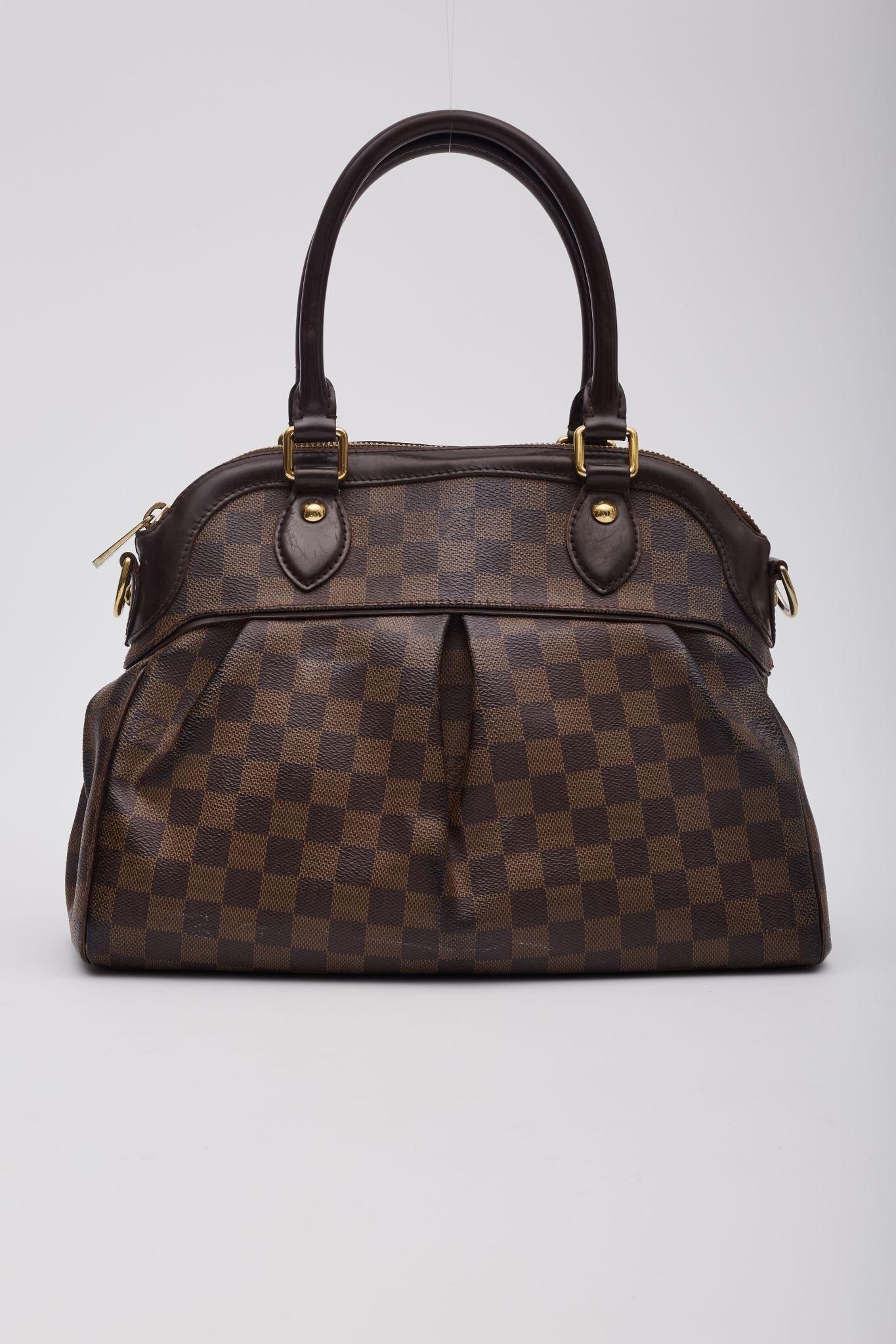 Black Louis Vuitton Damier Ebene Canvas Trevi PM Bag For Sale
