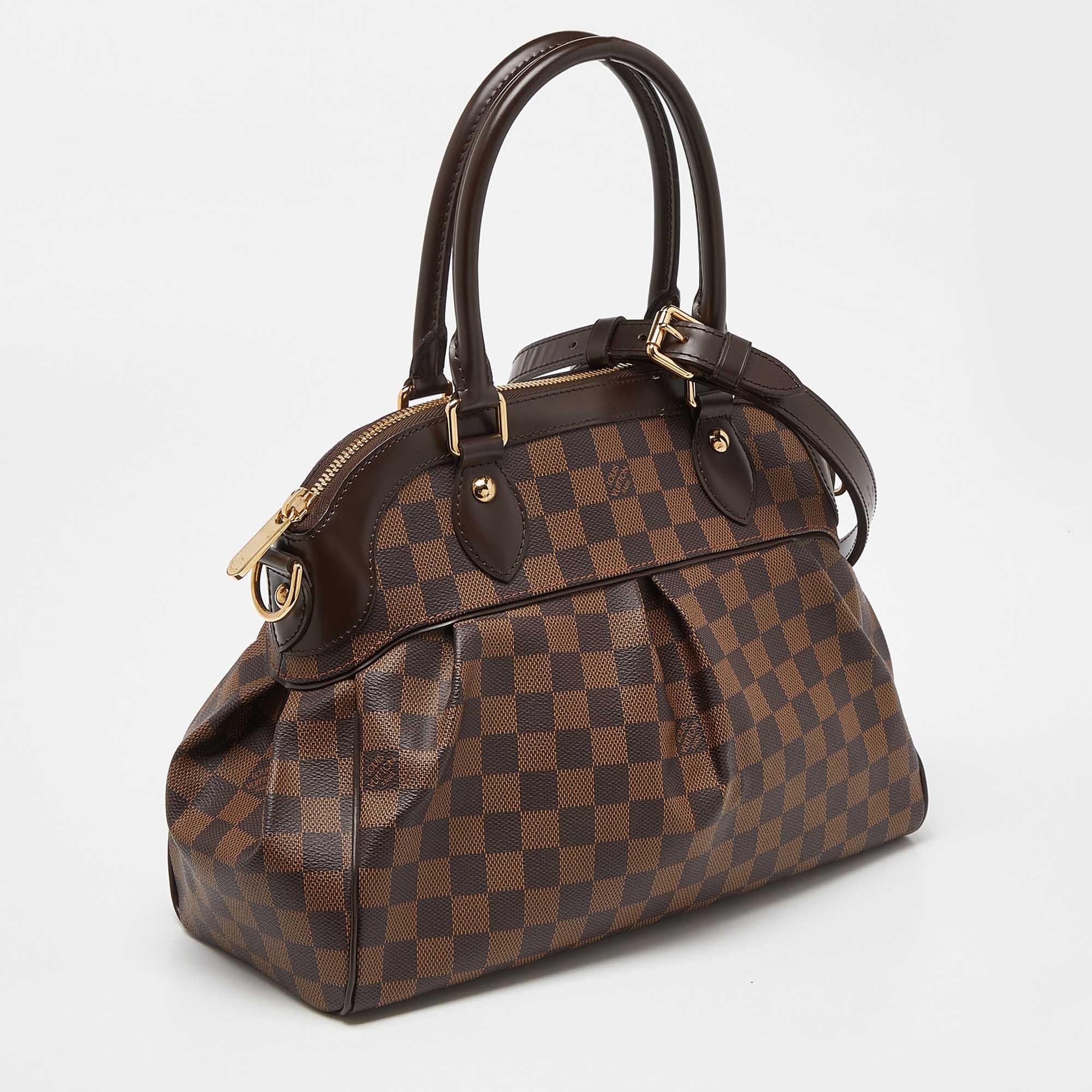 Black Louis Vuitton Damier Ebene Canvas Trevi PM Bag