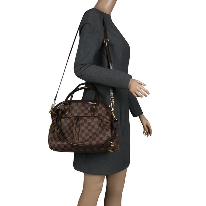 Black Louis Vuitton Damier Ebene Canvas Trevi PM Bag