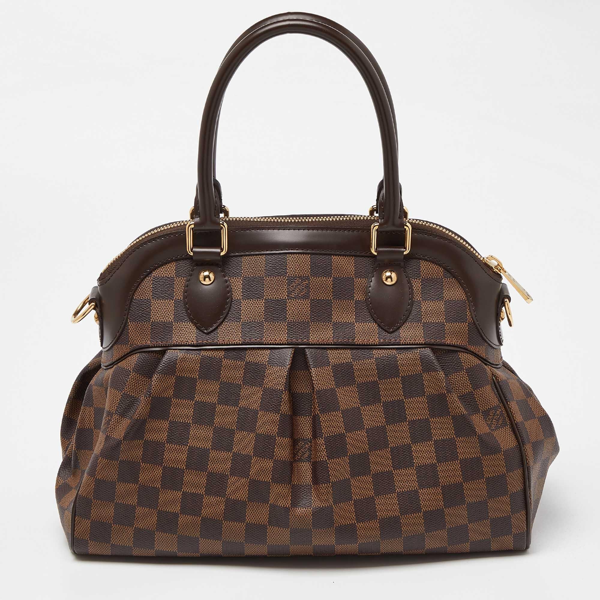 Louis Vuitton Damier Ebene Canvas Trevi PM Bag In Good Condition In Dubai, Al Qouz 2