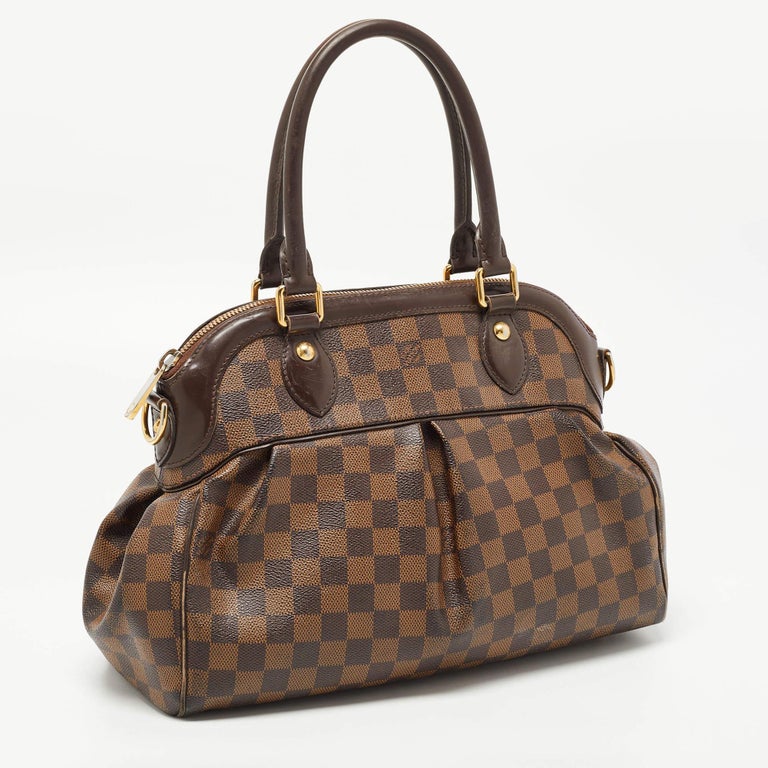 Louis Vuitton Damier Ebene Top Handle Trevi PM Bag Brown