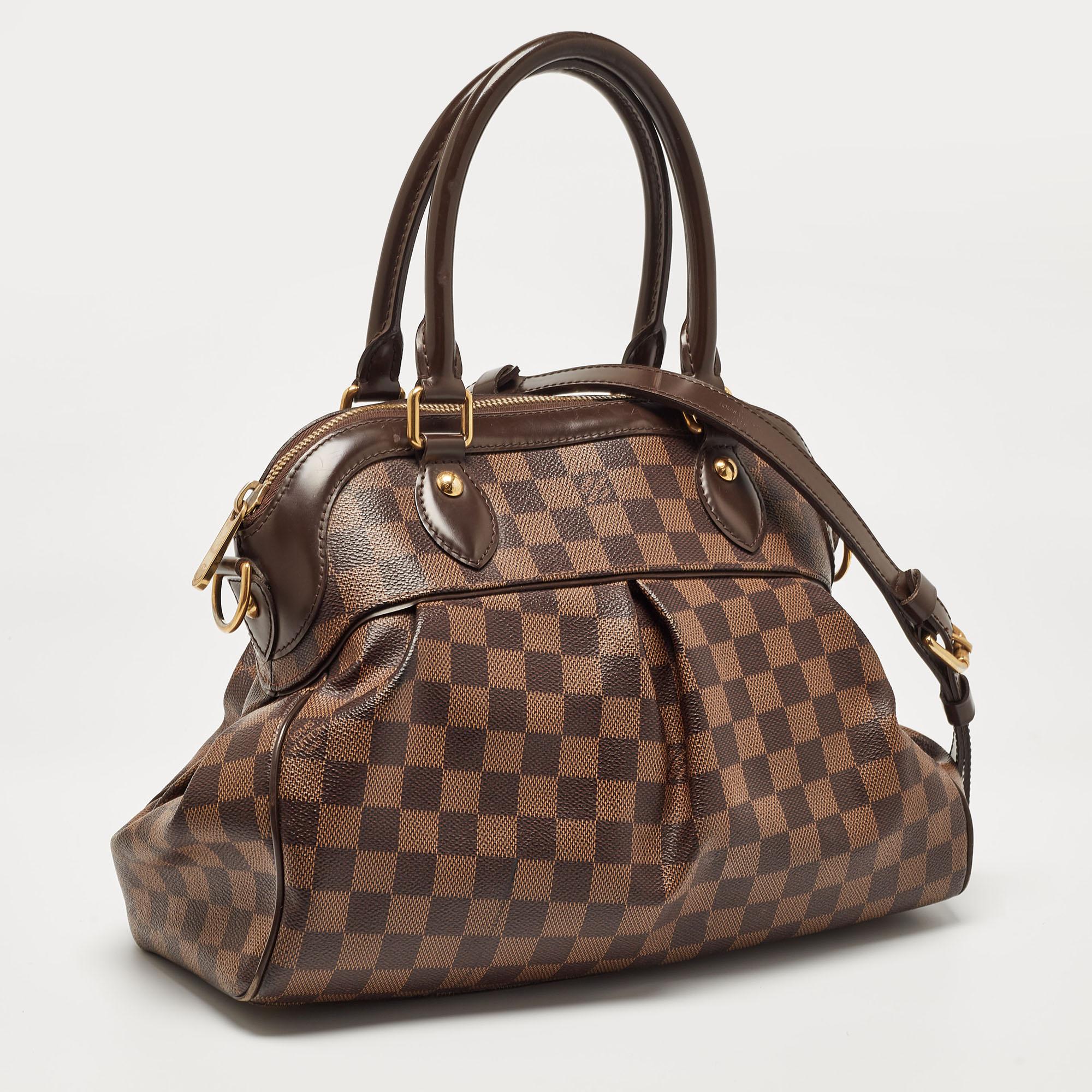 Women's Louis Vuitton Damier Ebene Canvas Trevi PM Bag For Sale