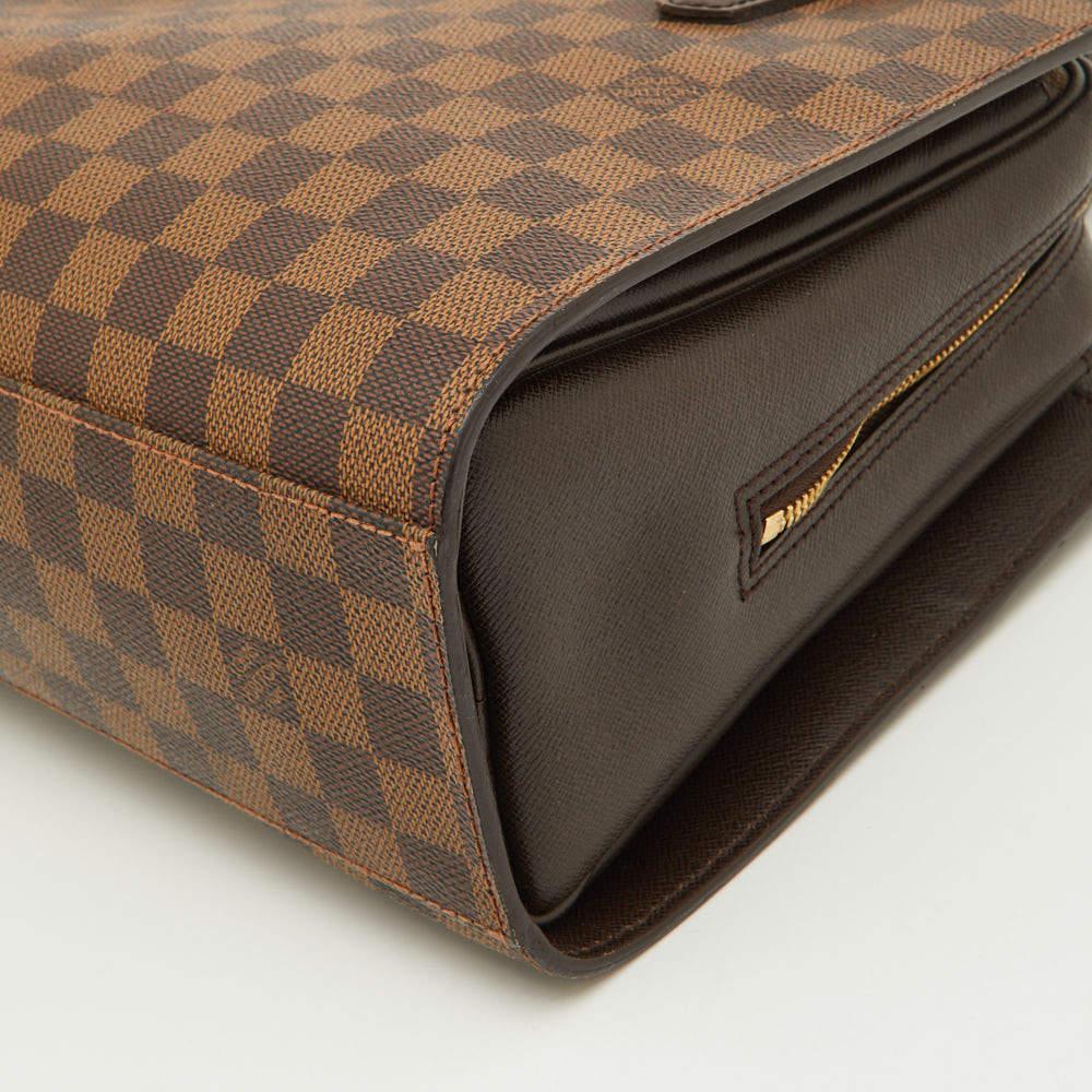Louis Vuitton Damier Ebene Triana-Tasche aus Segeltuch im Angebot 9