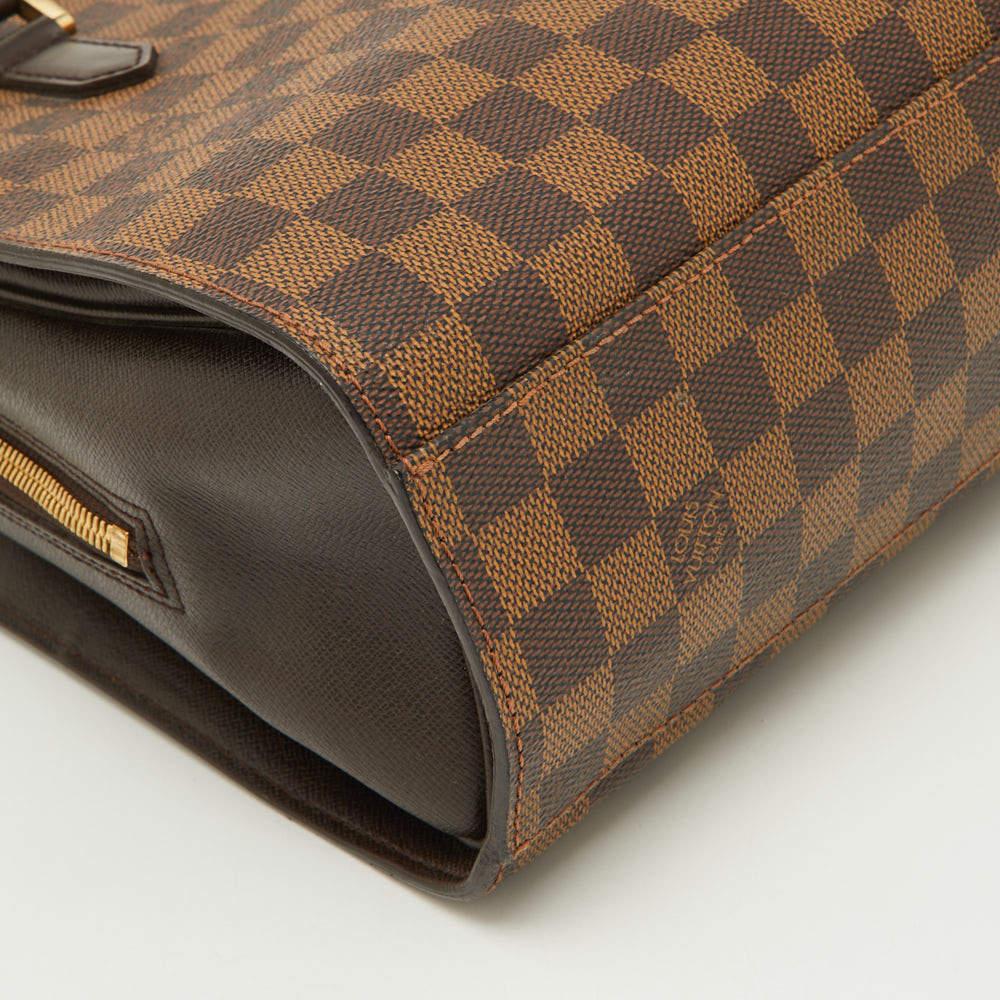 Louis Vuitton Damier Ebene Triana-Tasche aus Segeltuch Damen im Angebot