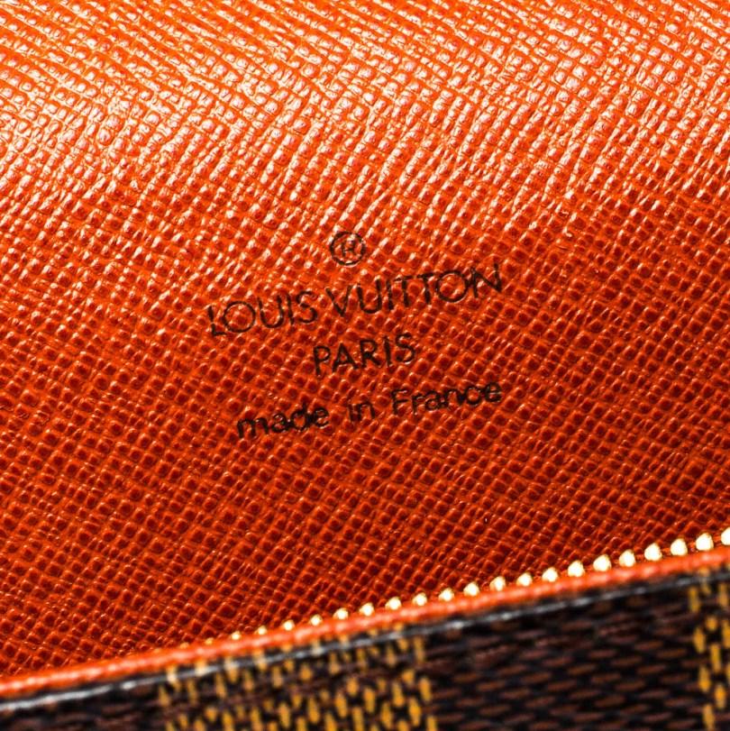 Women's Louis Vuitton Damier Ebene Canvas Tribeca Long Bag