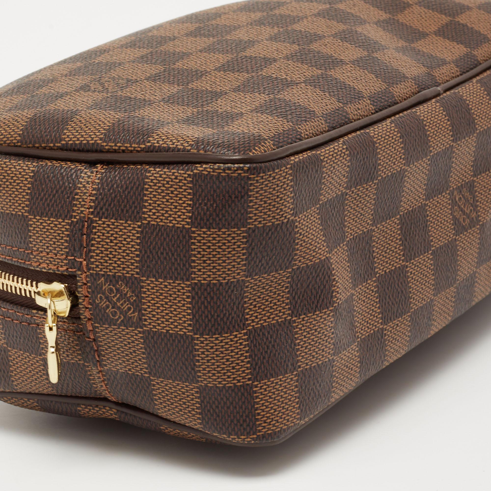 Louis Vuitton Damier Ebene Canvas Trousse Toiletry Pouch 25 In Good Condition In Dubai, Al Qouz 2