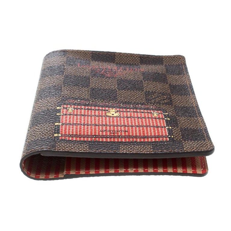 Louis Vuitton Damier Ebene Canvas Trunk and Lock Passport Cover For