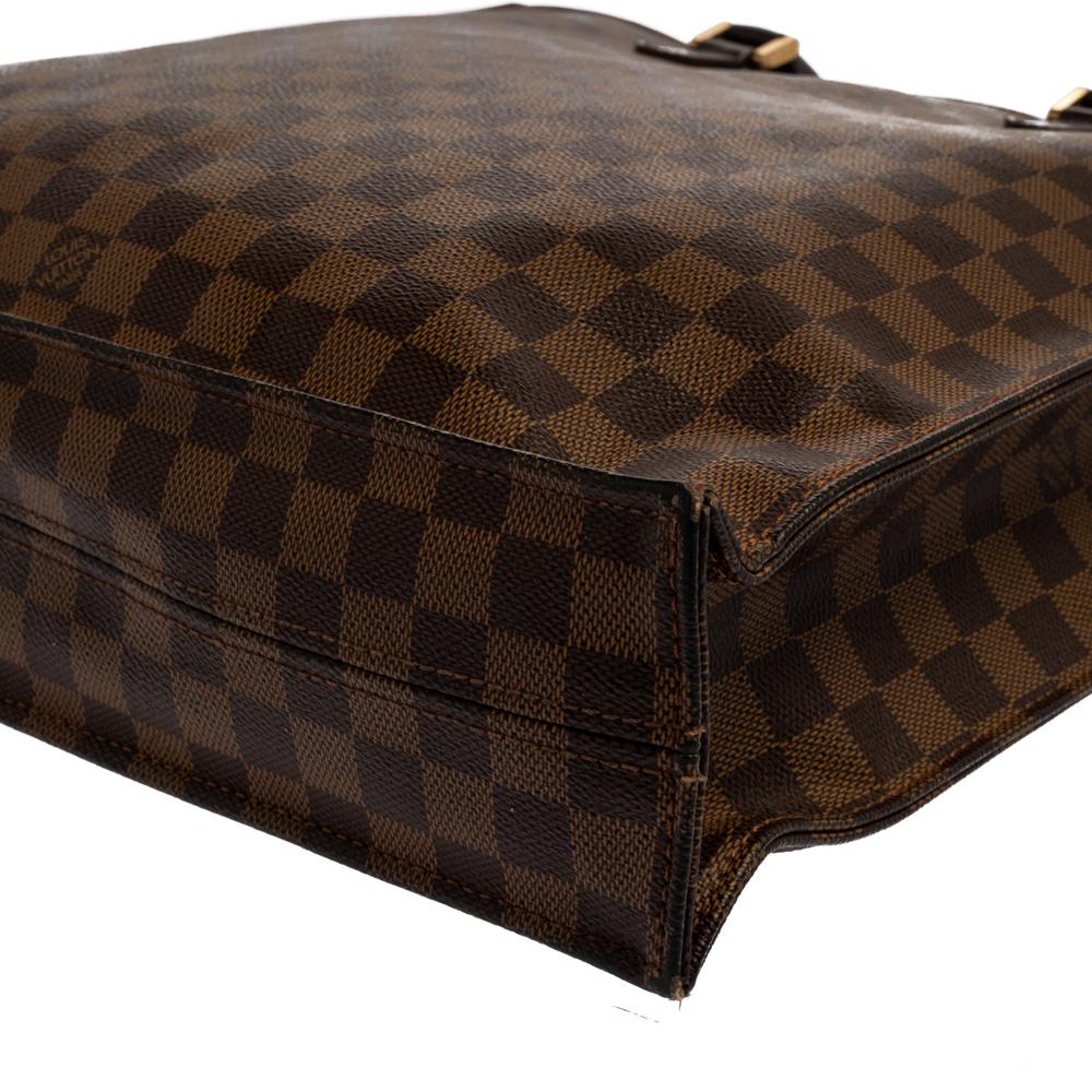 Louis Vuitton Damier Ebene Canvas Venice Sac Plat Bag In Fair Condition In Dubai, Al Qouz 2