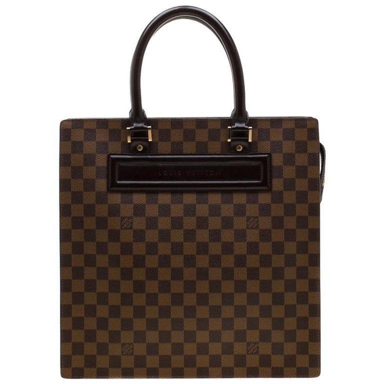 damier ebene bag for sale Louis Vuitton Damier Ebene Canvas Venice Sac Plat GM Bag For Sale at 1stdibs