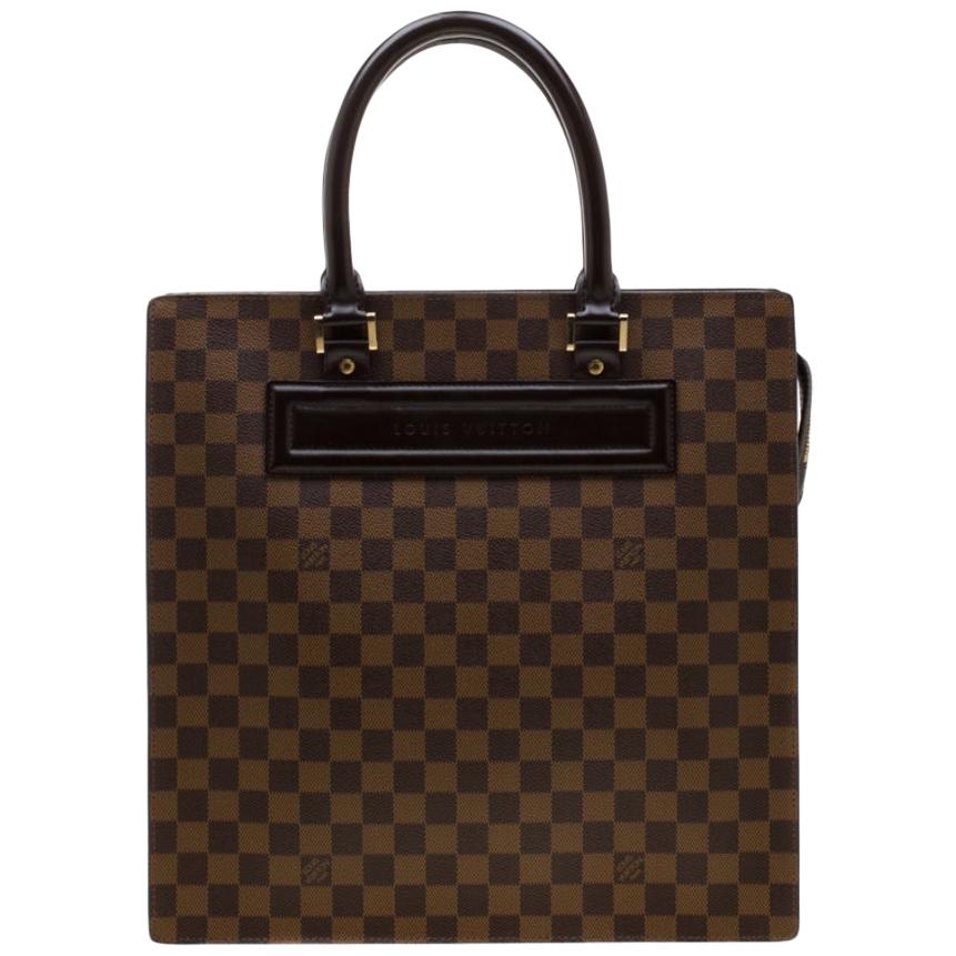 Louis Vuitton Damier Ebene Canvas Venice Sac Plat GM Bag