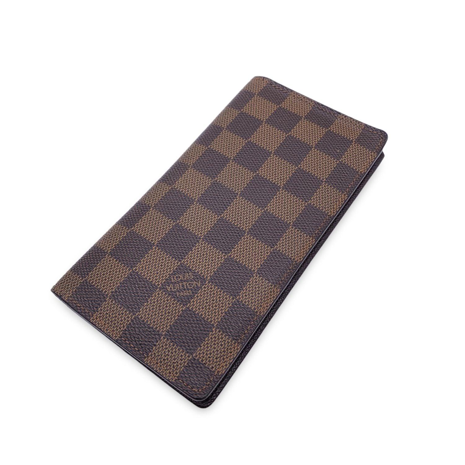 Louis Vuitton Damier Ebene Canvas Vertical Bifold Wallet N61823 In Good Condition In Rome, Rome