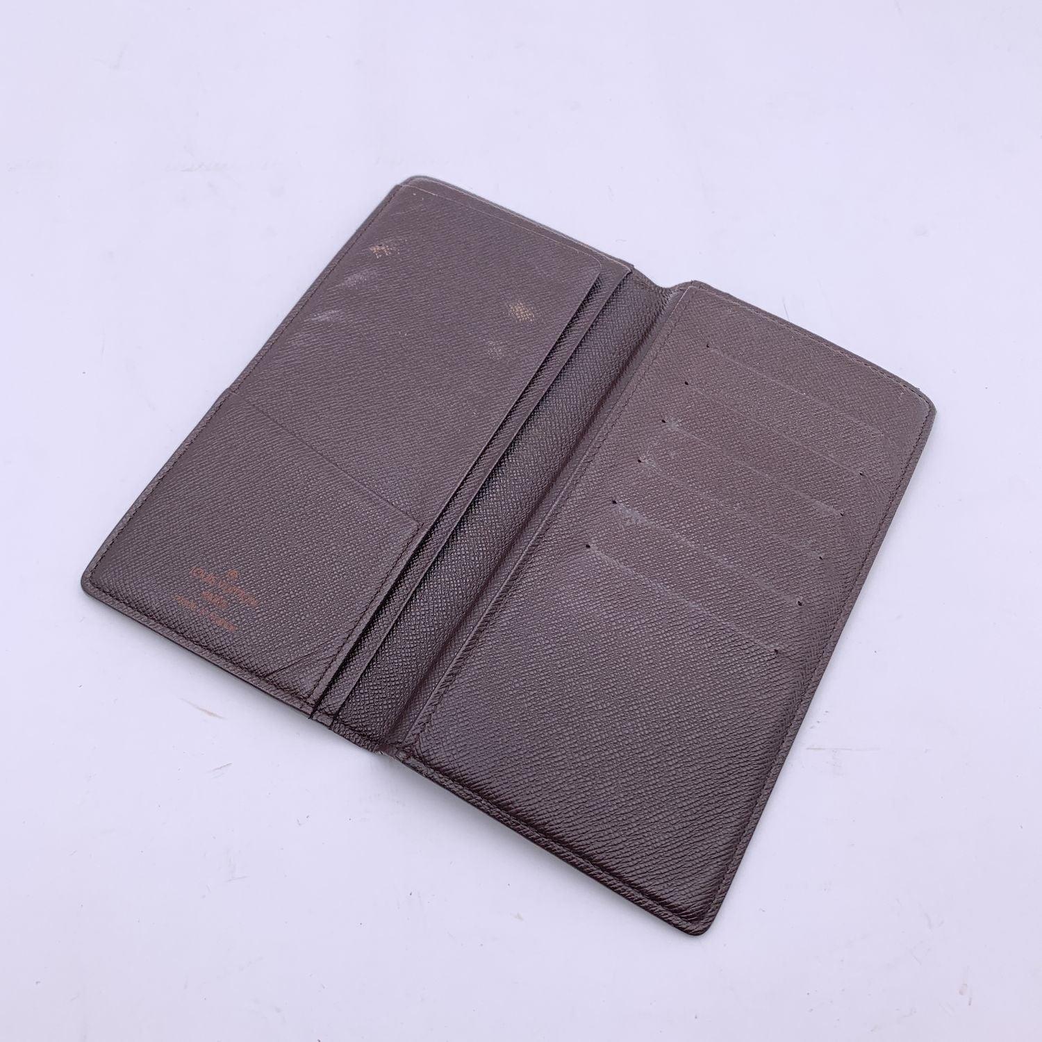 Women's or Men's Louis Vuitton Damier Ebene Canvas Vertical Bifold Wallet N61823