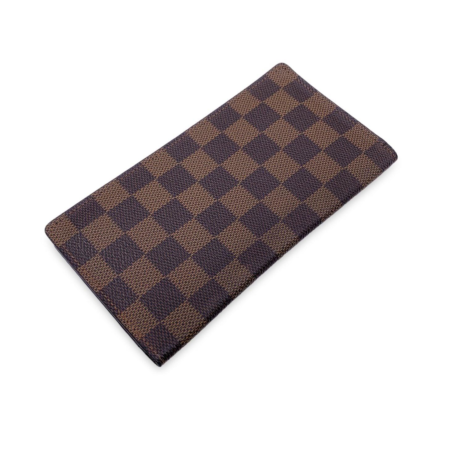 Louis Vuitton Damier Ebene Canvas Vertical Bifold Wallet N61823 1