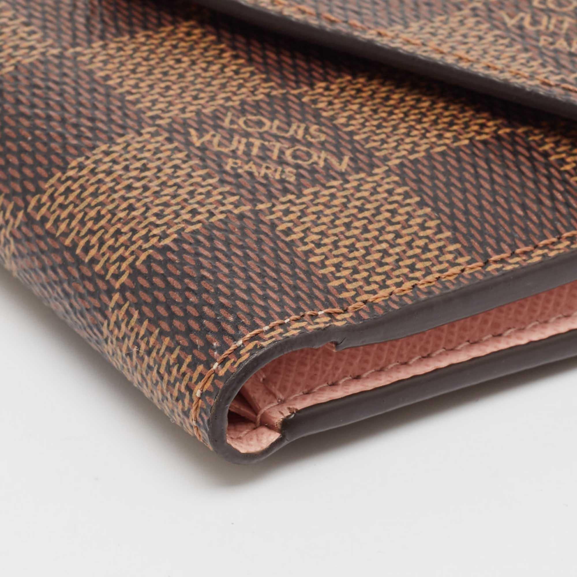 Louis Vuitton Damier Ebene Canvas Victorine Wallet 4