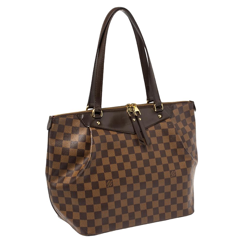 Louis Vuitton Damier Ebene Canvas Westminster GM Bag In Fair Condition In Dubai, Al Qouz 2