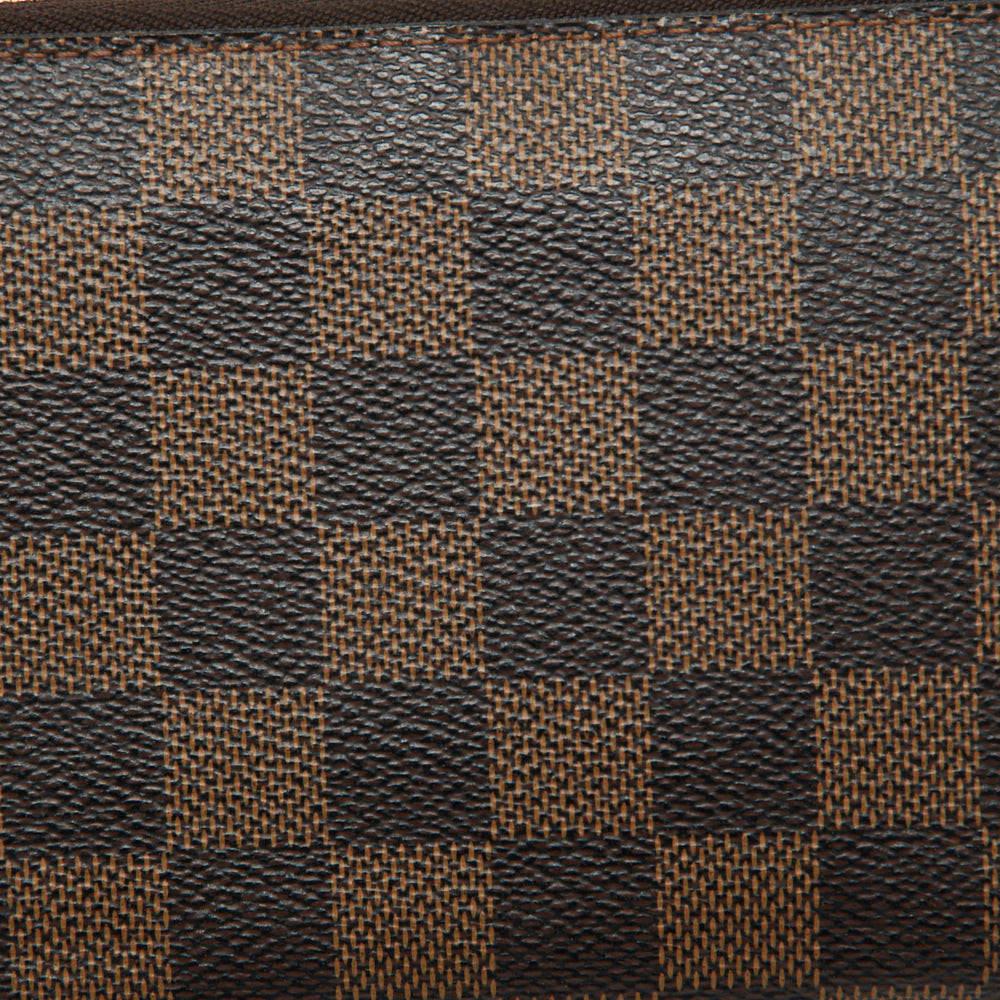 Louis Vuitton Damier Ebene Canvas Zippy Wallet For Sale 1