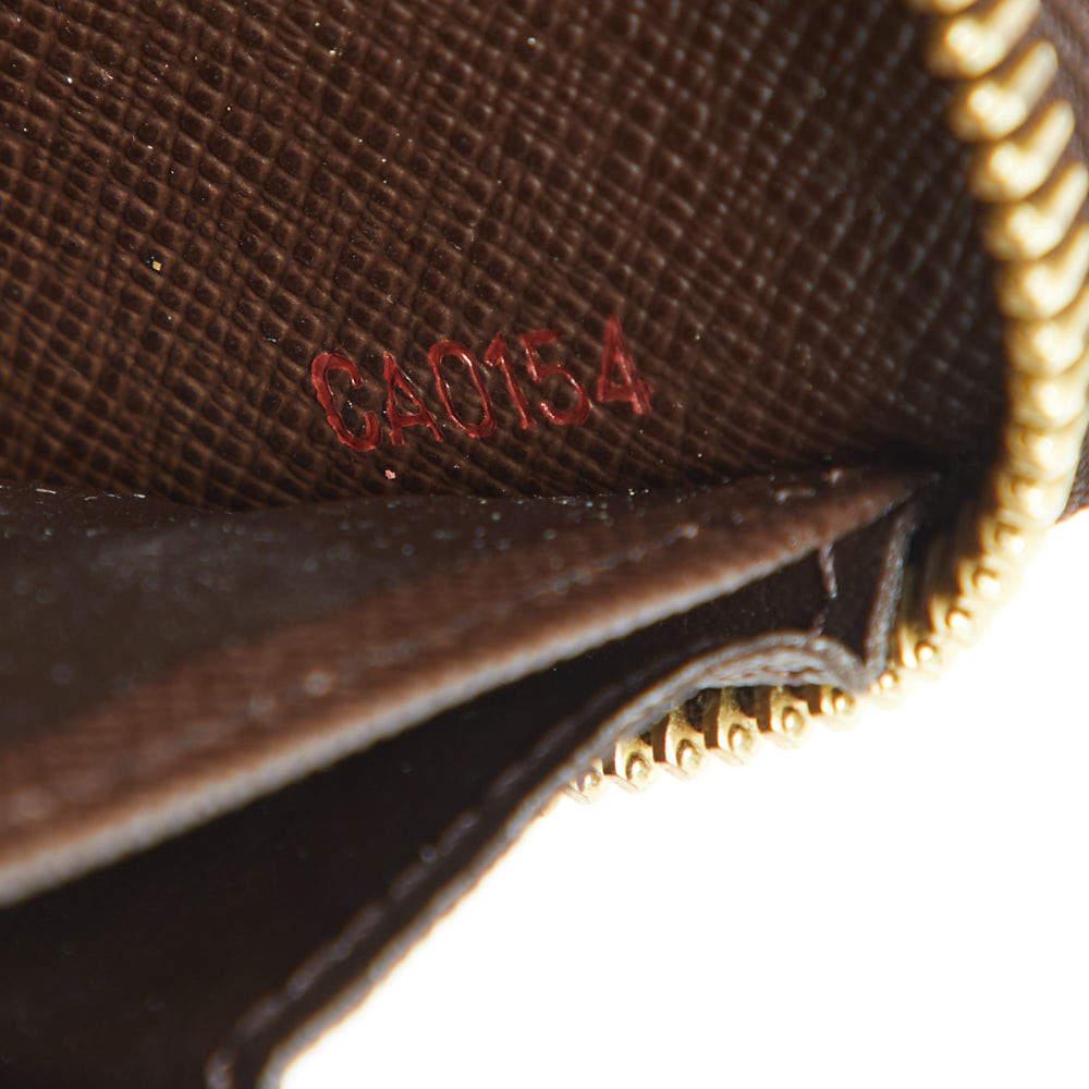 Louis Vuitton Damier Ebene Canvas Zippy Wallet For Sale 3