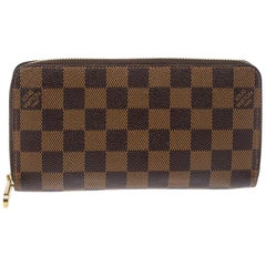 Louis Vuitton Damier Ebene Canvas Zippy Wallet