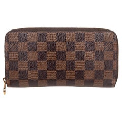 Louis Vuitton Damier Ebene Canvas Zippy Wallet