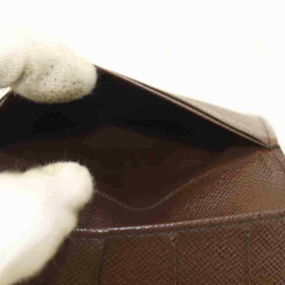 Black Louis Vuitton Damier Ebene Card Case Organizer De Poche Wallet Holder 860362