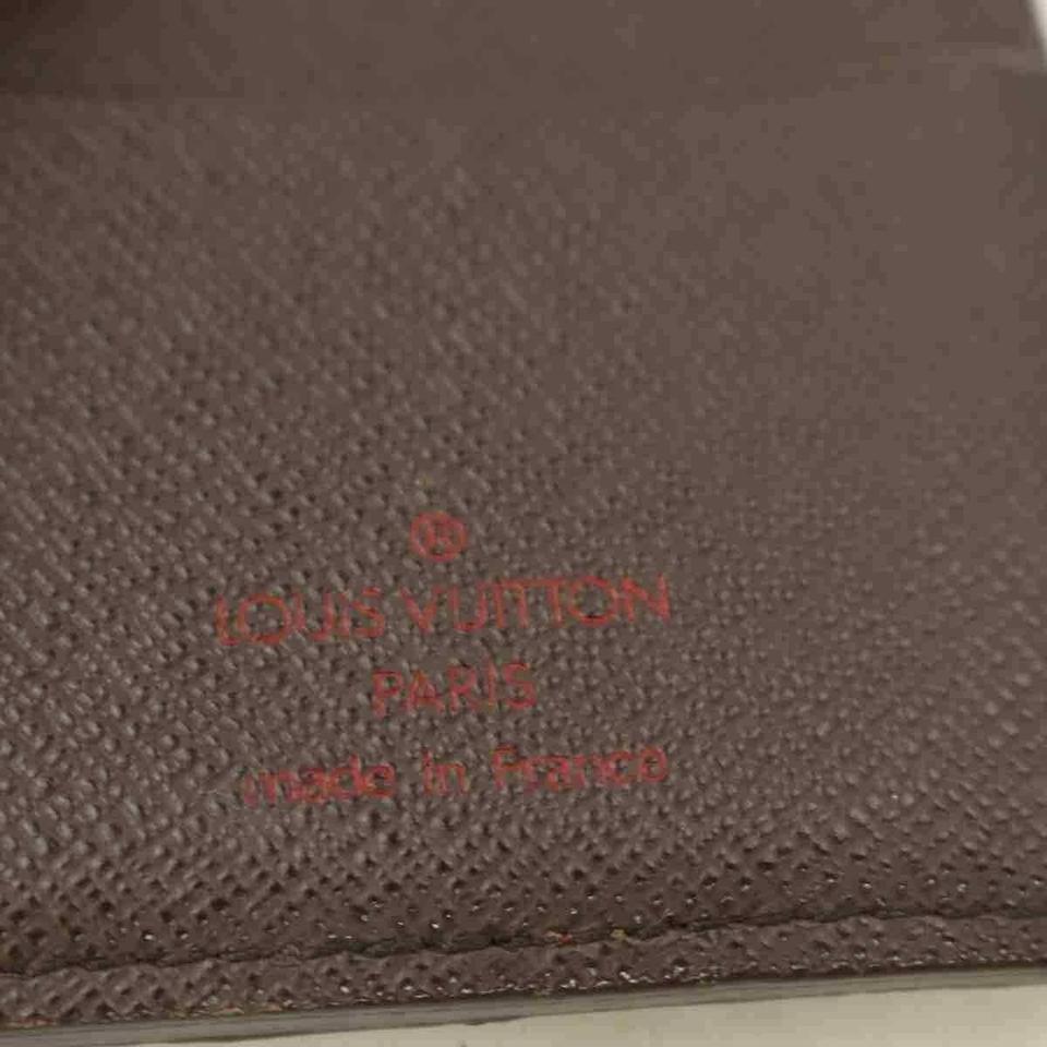 Louis Vuitton Damier Ebene Card Case Organizer De Poche Wallet Holder 860362 In Good Condition In Dix hills, NY