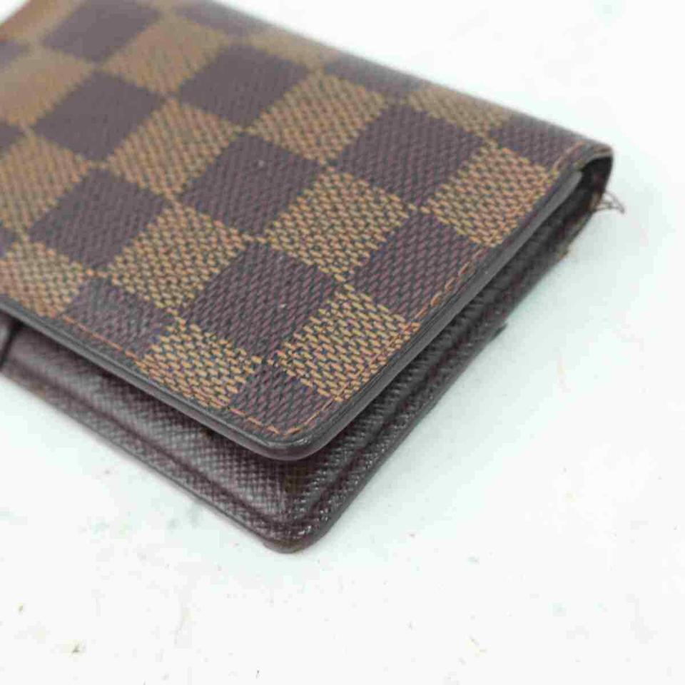 Louis Vuitton Damier Ebene Card Case Organizer De Poche Wallet Holder 860362 2