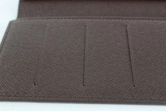 Louis Vuitton Damier Ebene Card Holder Long Bifold Wallet 928lv74