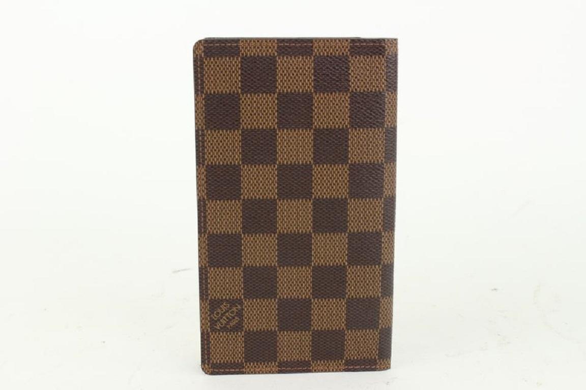 Brown Louis Vuitton Damier Ebene Card Holder Long Bifold Wallet 928lv74