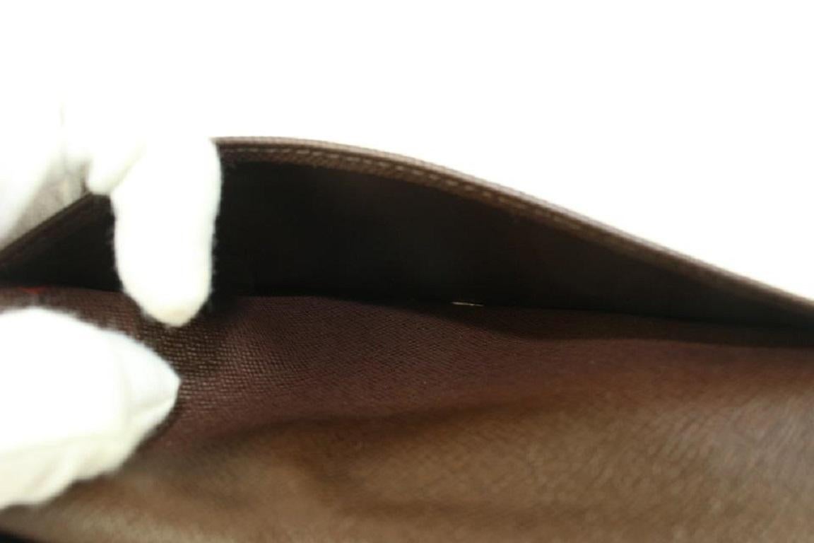 Women's Louis Vuitton Damier Ebene Card Holder Long Bifold Wallet 928lv74