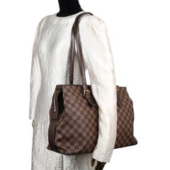 LOUIS VUITTON Damier Ebene Chelsea Tote Brown