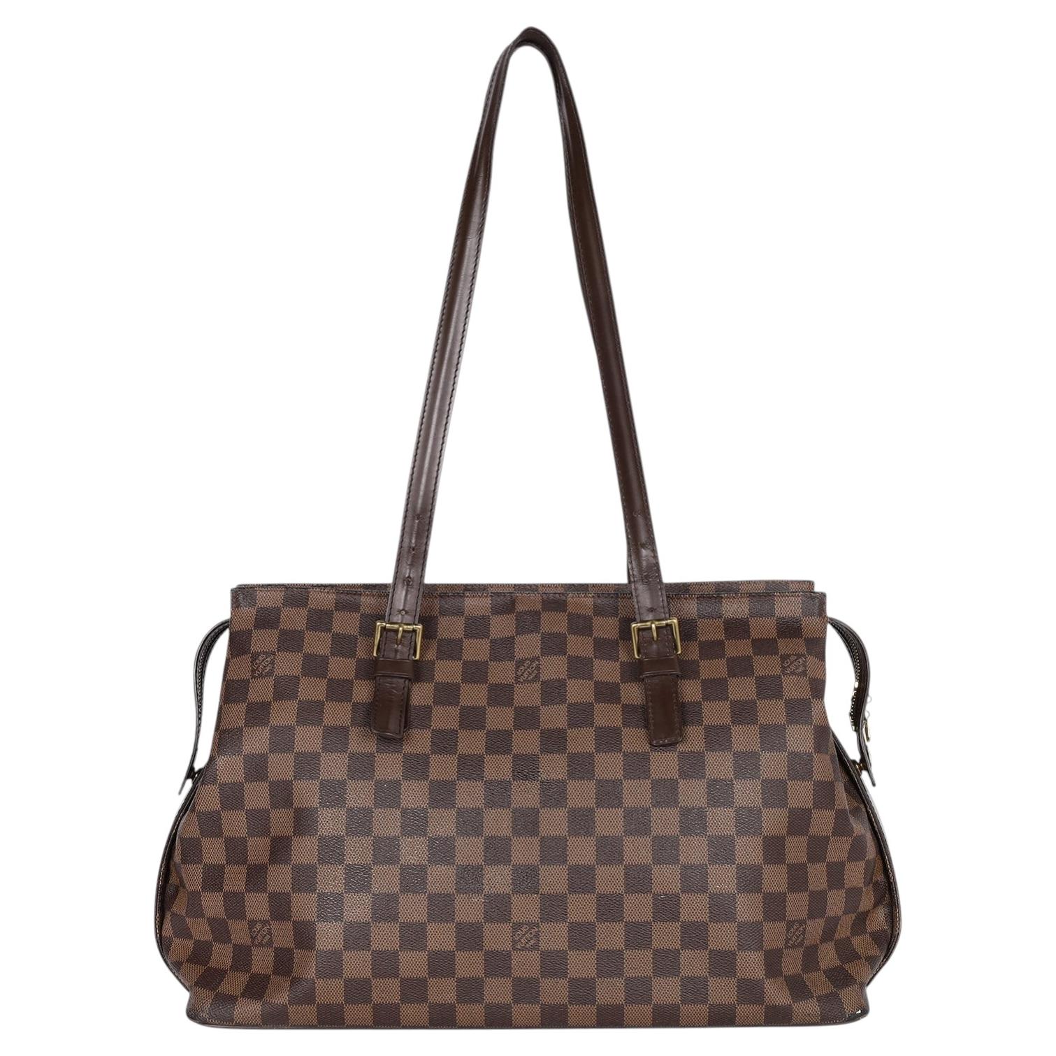 Louis Vuitton Damier Ebene Chelsea Tote Borsa in pelle, circa 2010