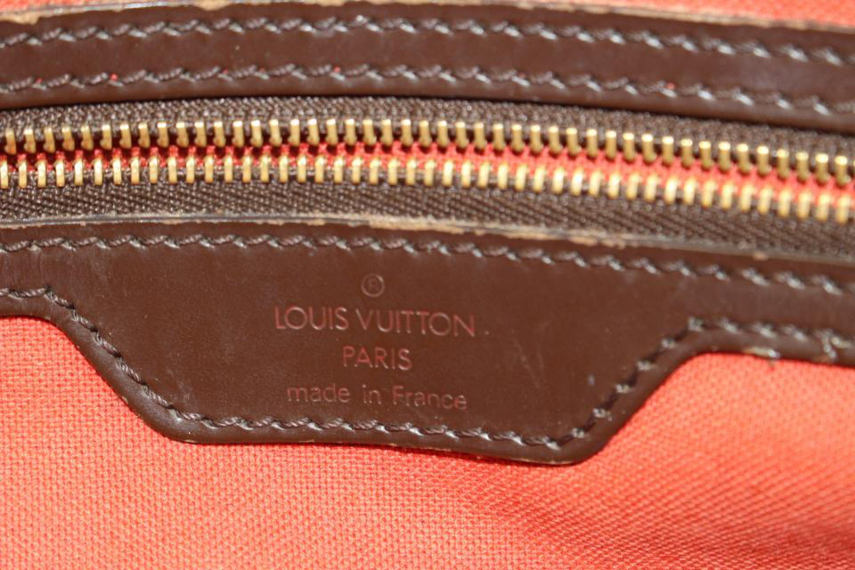 Marron Louis Vuitton - Sac à bandoulière Chelsea damier ébène avec fermeture éclair 87lk328s en vente