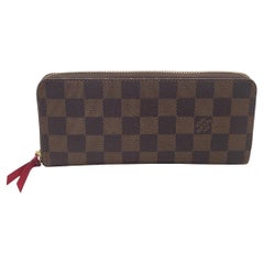 Louis Vuitton Billetera Damier Ebene Clemence Cereza