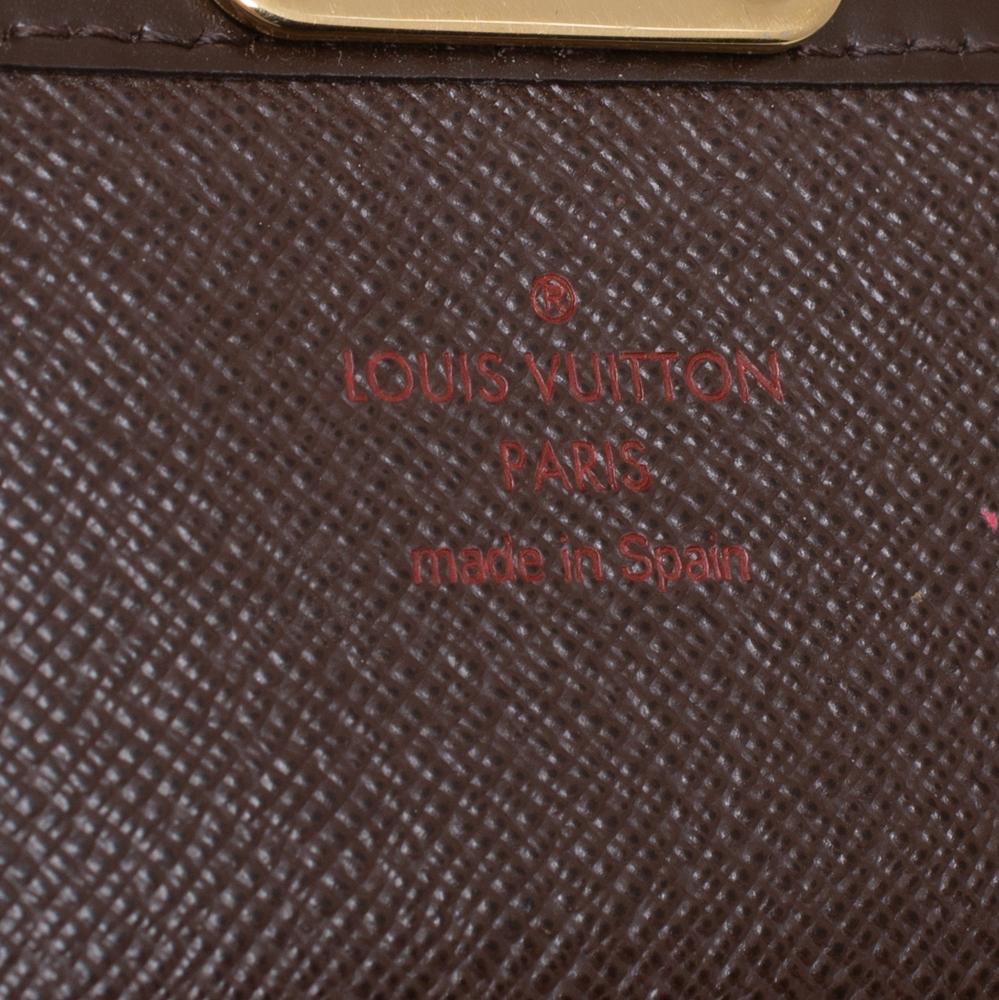 Louis Vuitton Damier Ebene Coated Canvas And Leather Venice Wallet 2