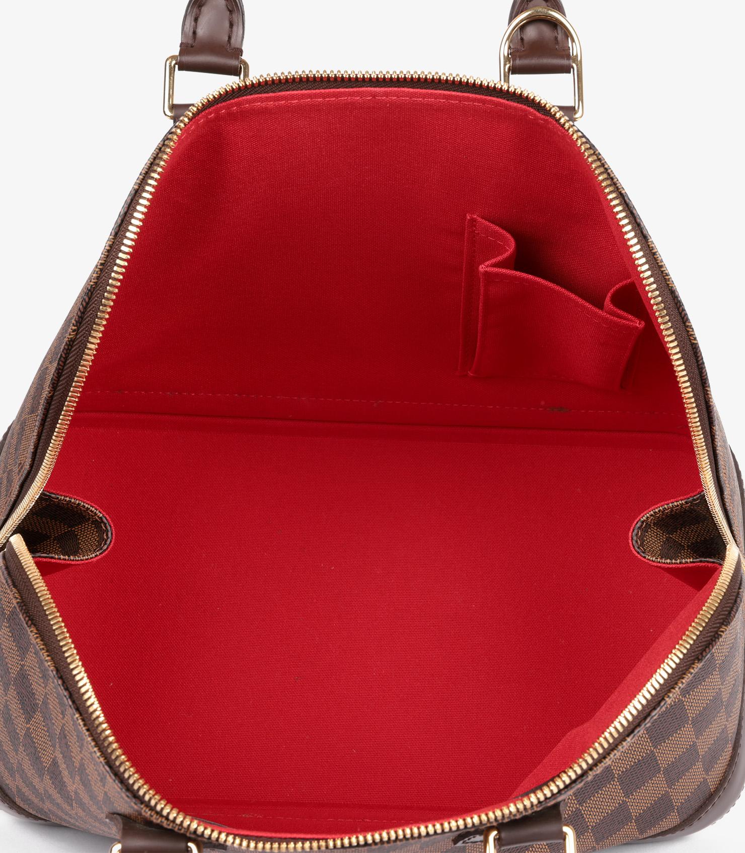 Louis Vuitton Damier Ebene Coates Canvas & Brown Calfskin Leather Alma PM en vente 3