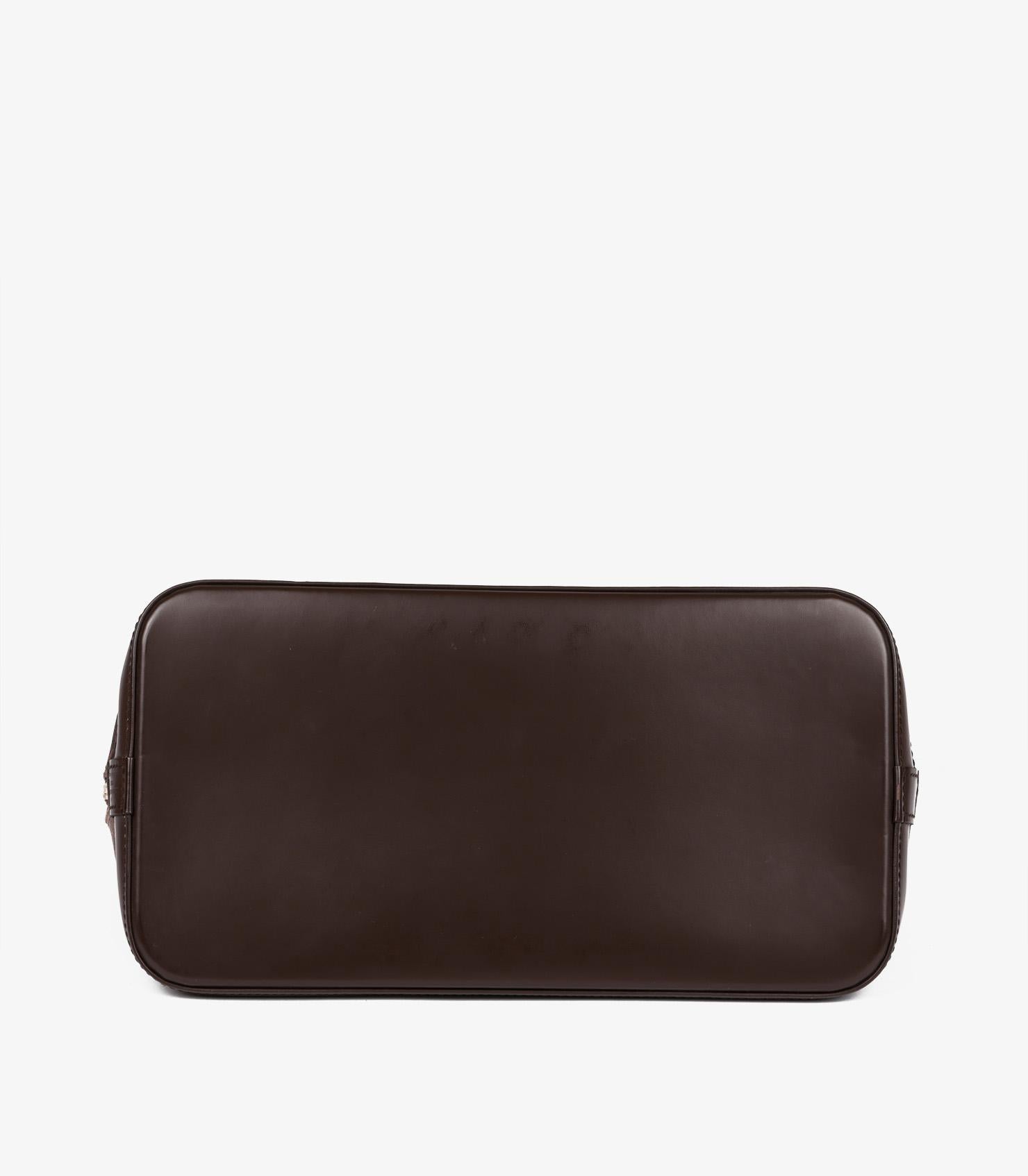Louis Vuitton Damier Ebene Coates Canvas & Brown Calfskin Leather Alma PM en vente 4