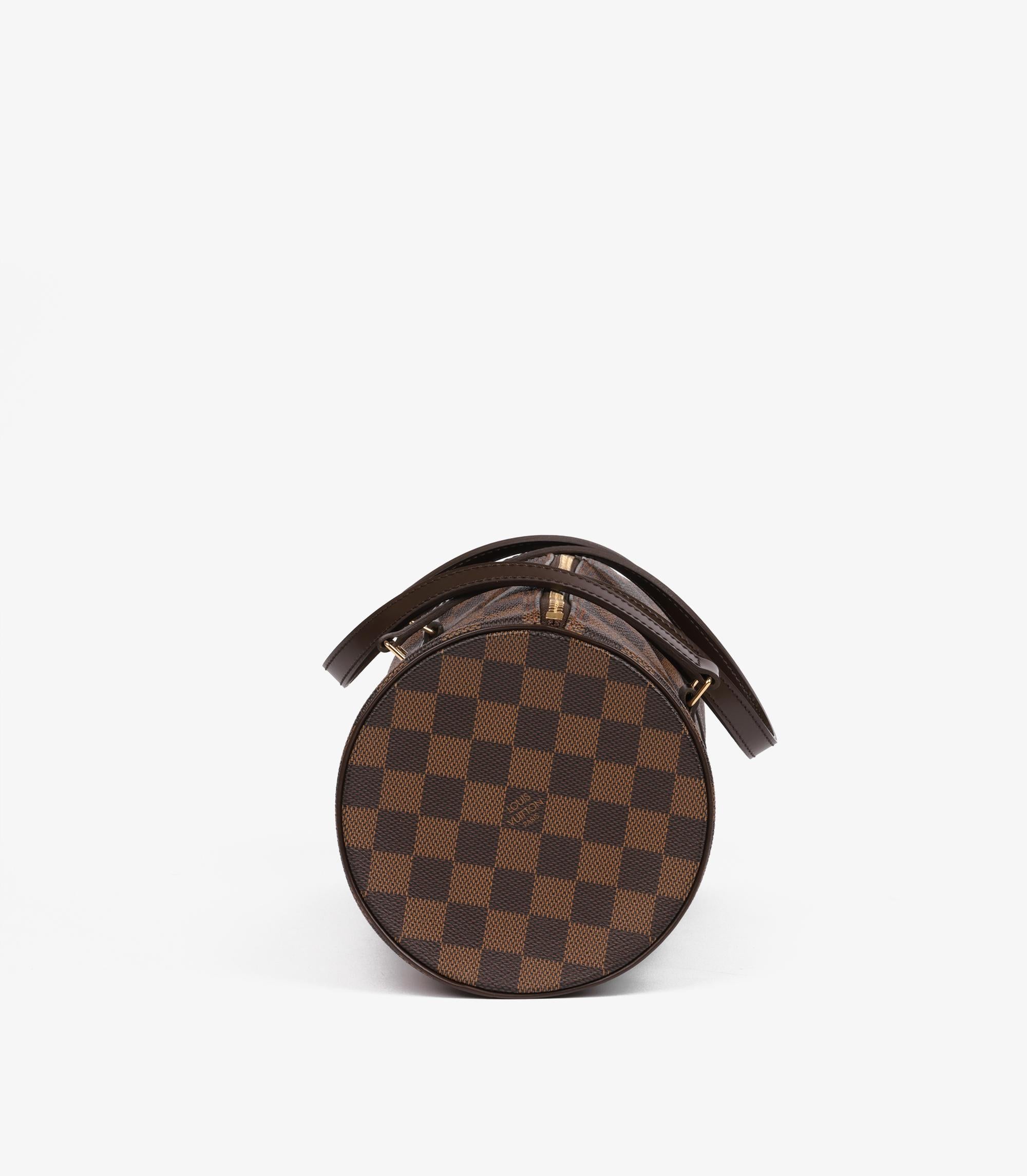 Louis Vuitton Damier Ebene Coated Canvas & Brown Calfskin Leather Papillon 30 1