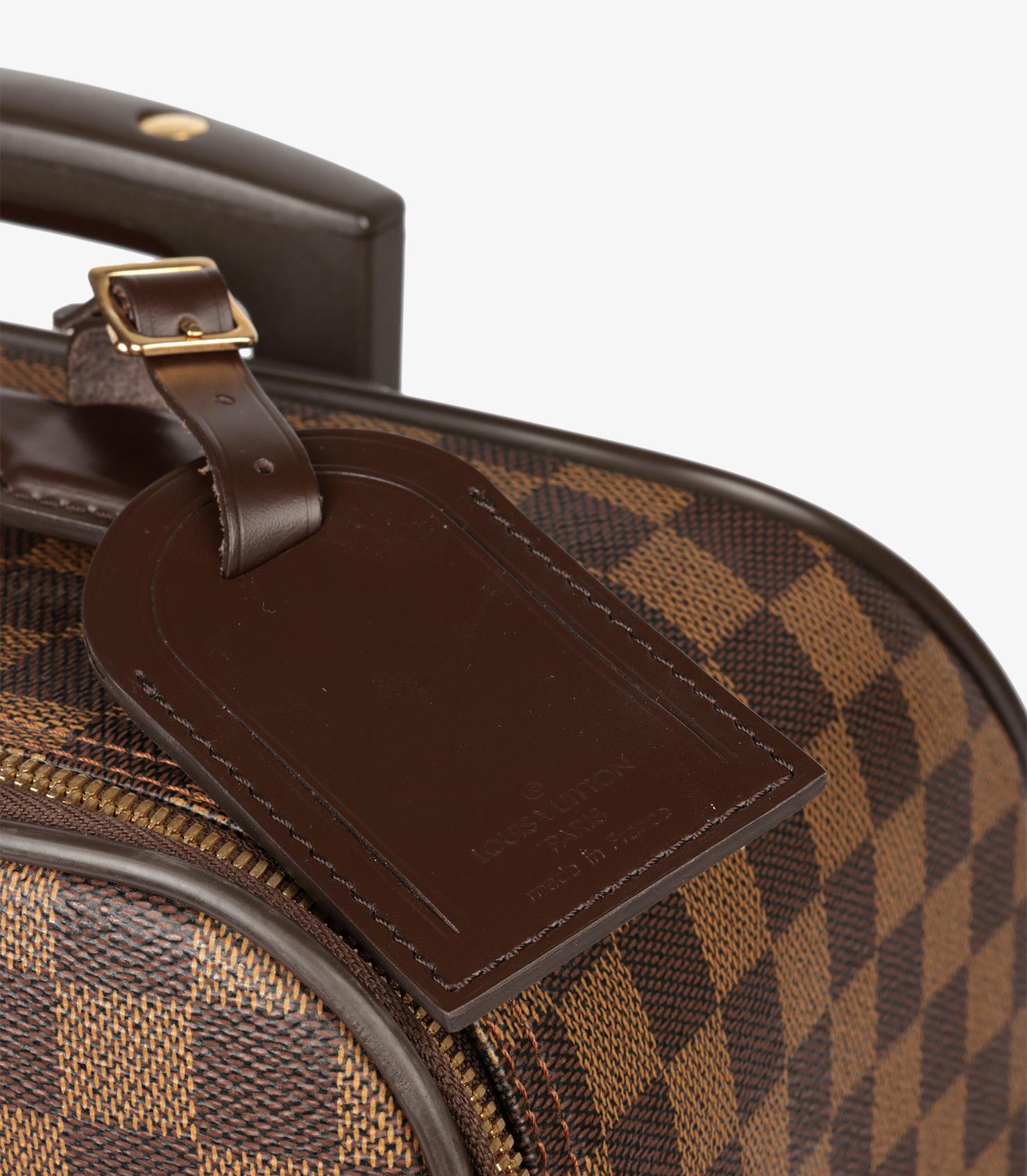 Louis Vuitton Damier Ebene Coated Canvas & Brown Calfskin Leather Pégase 45 2