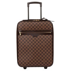 Louis Vuitton Damier Ebene Coated Canvas & Brown Calfskin Leather Pégase 45