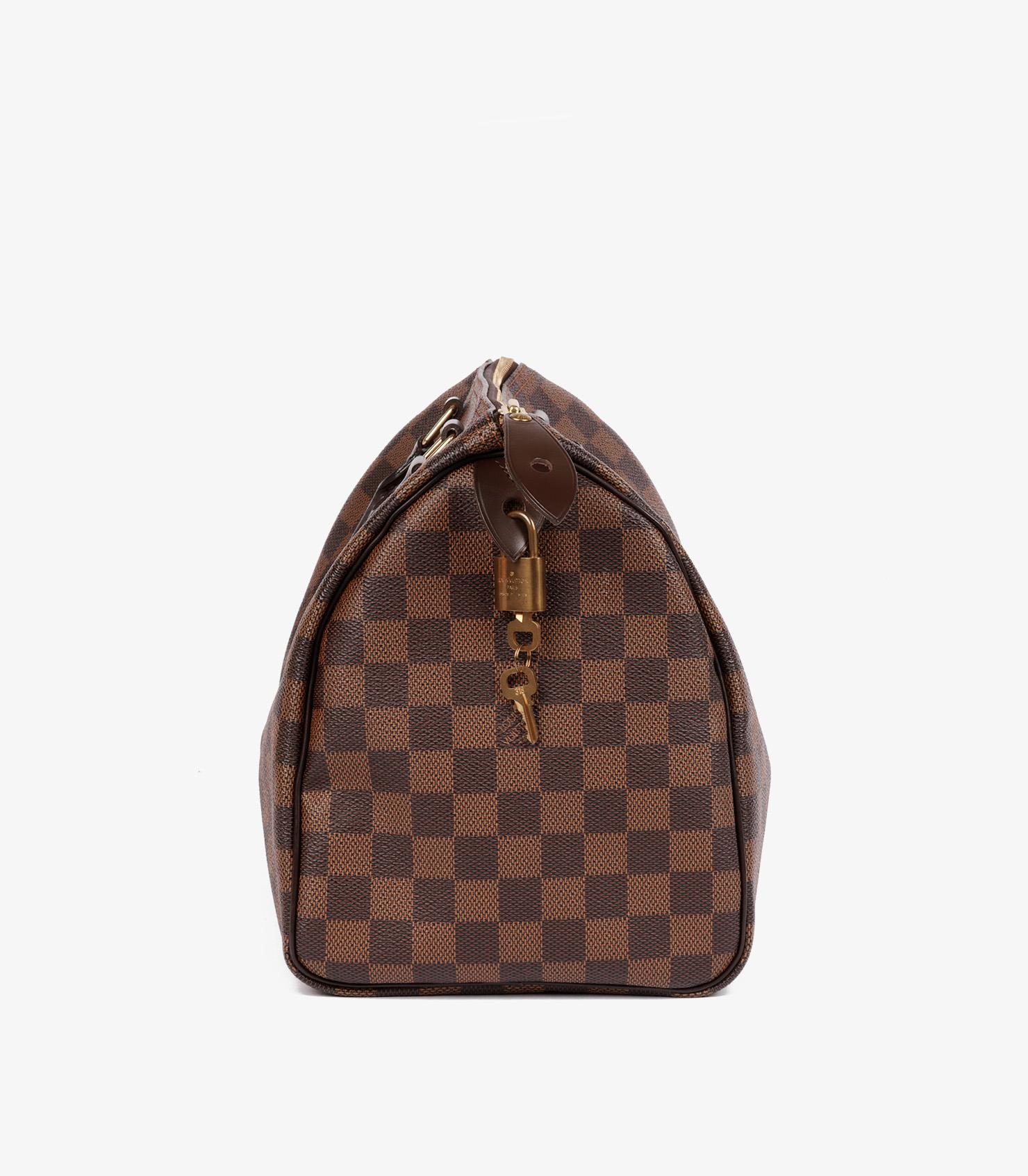 Louis Vuitton Damier Ebene rivestito in tela e pelle di vitello marrone Speedy 30 In condizioni ottime a Bishop's Stortford, Hertfordshire