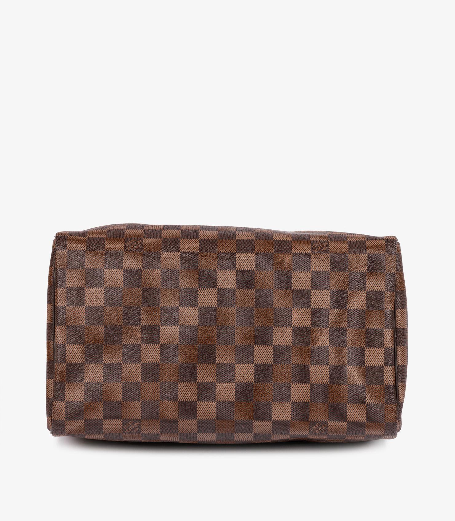 Louis Vuitton Damier Ebene rivestito in tela e pelle di vitello marrone Speedy 30 1