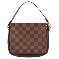 Louis Vuitton Damier Ebene Coated Canvas & Brown Calfskin Leather Truss Pouch