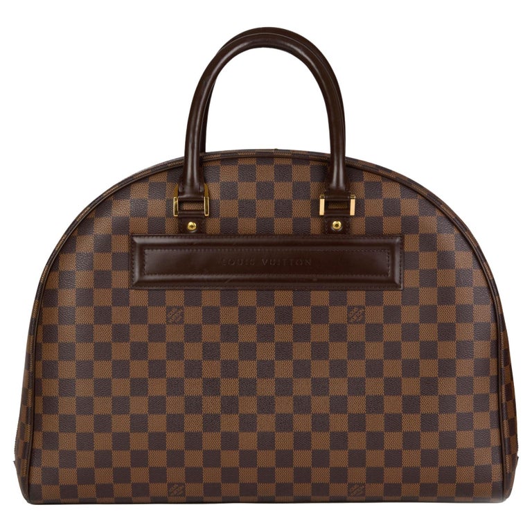 LOUIS VUITTON Damier Ebene Coated Canvas and Calfskin Leather