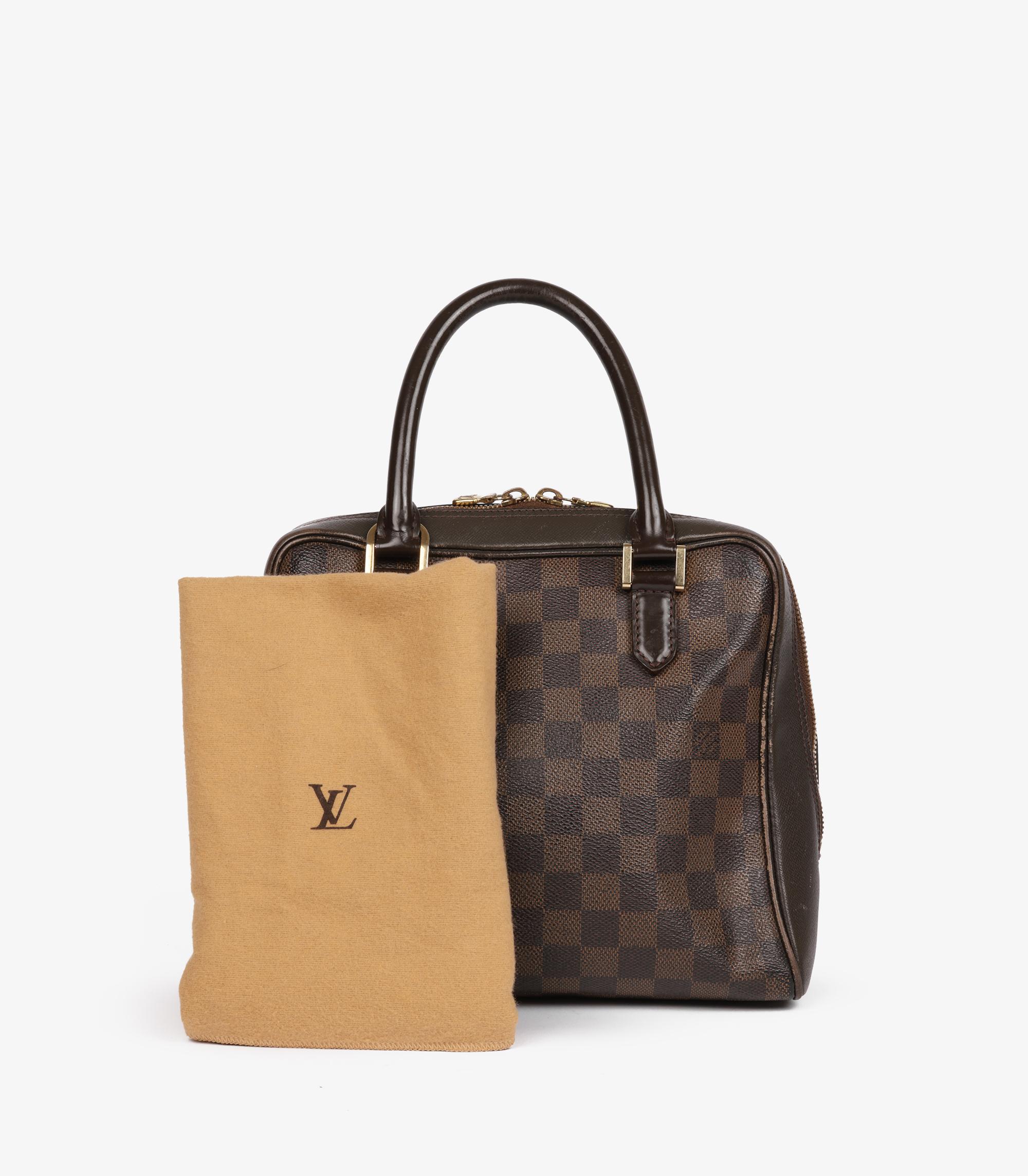 Louis Vuitton Damier Ebene Coated Canvas & Kalbsleder Vintage Brera Tote im Angebot 5