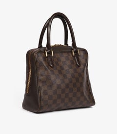 Louis Vuitton Damier Ebene Coated Canvas & Calfskin Leather Vintage Brera Tote